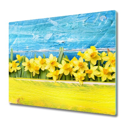 Protège plaque de cuisson Jonquilles en fleurs