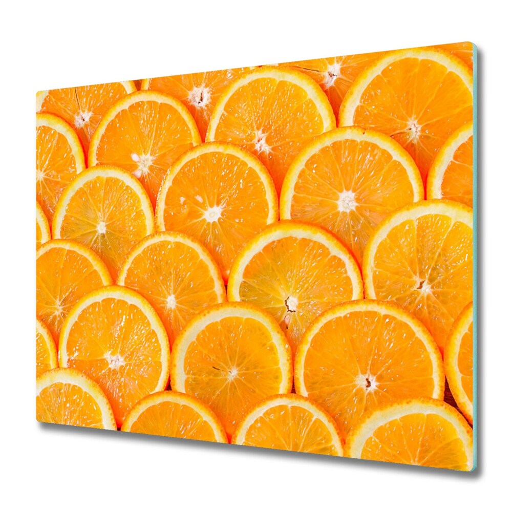 Planche à découper en verre Tranches d'orange disposées uniformément