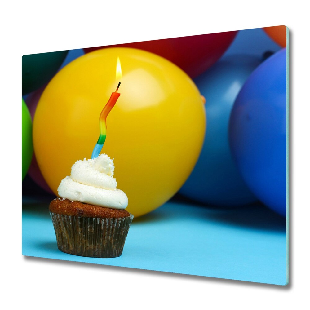 Couvre plaque de cuisson Gâteau d'anniversaire et ballons