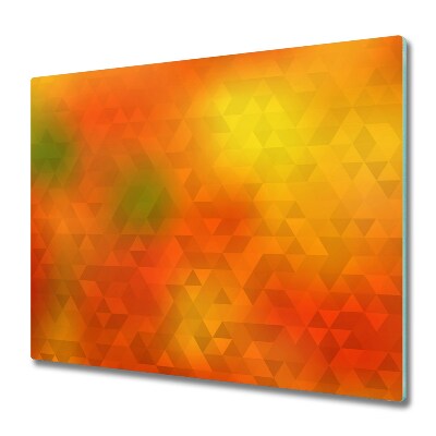 Protège plaque de cuisson Triangles orange abstraits