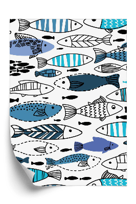 Papier peint Poisson bleu
