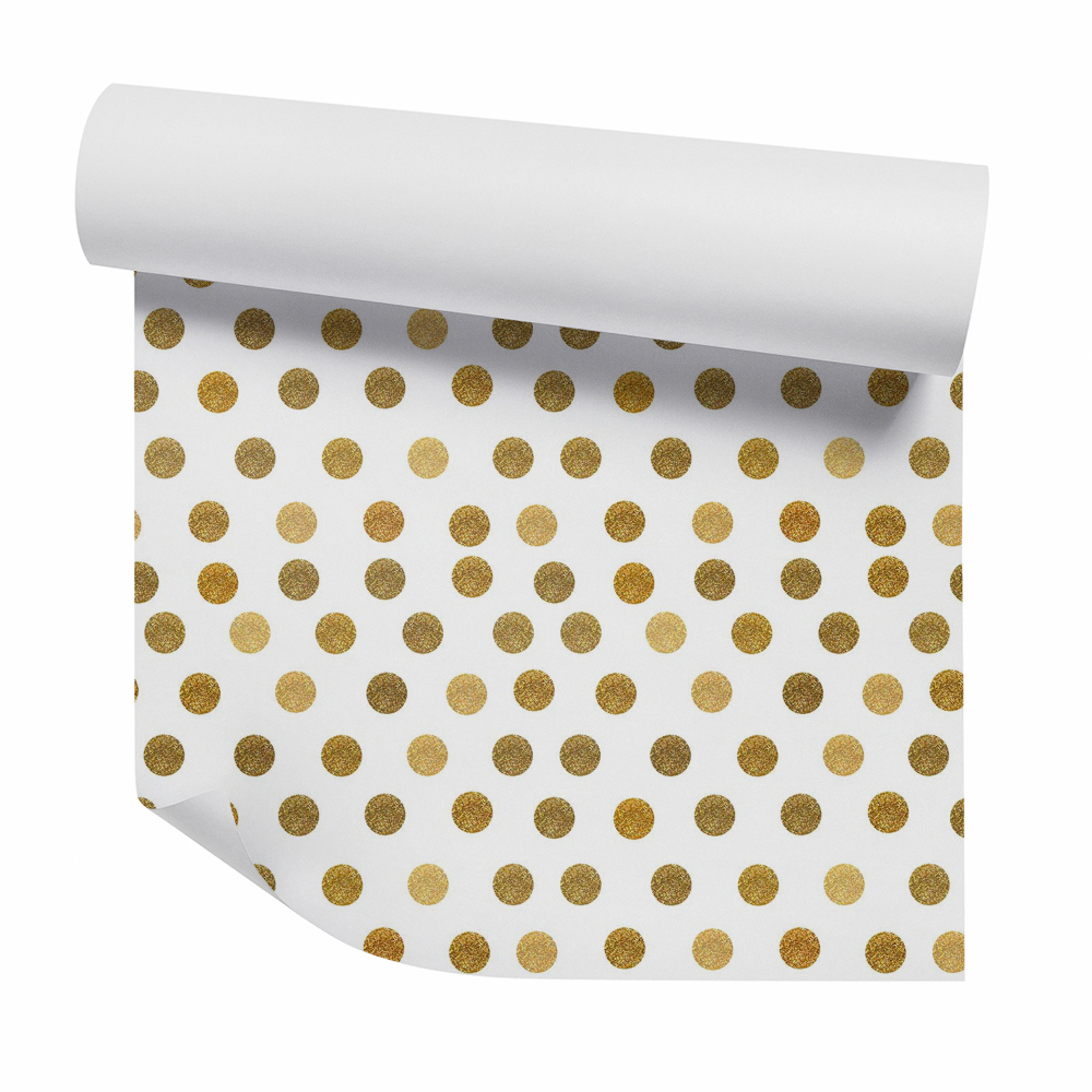 Papier peint Points décoratifs dorés