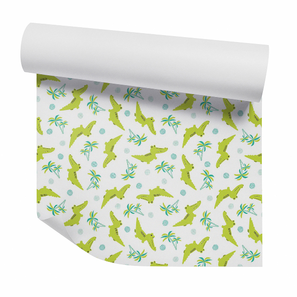 Papier peint Crocodile tropical amusant