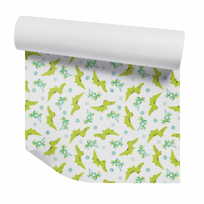 Papier peint Crocodile tropical amusant