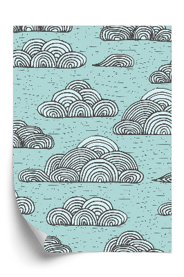 Papier peint Motif délicat de nuages sur un ciel bleu