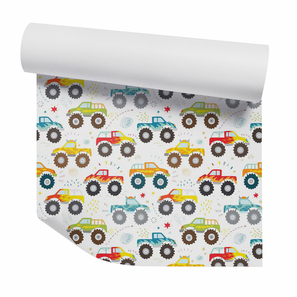 Papier peint Concours de camions monstres colorés