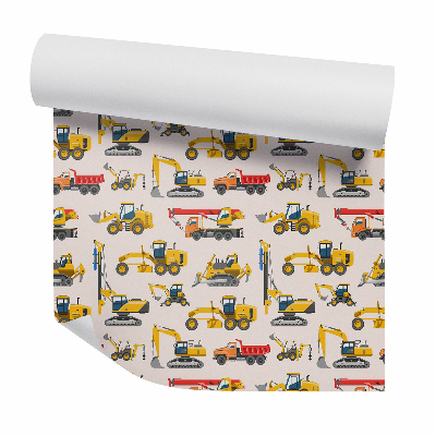Papier peint Véhicules machines de construction jouets