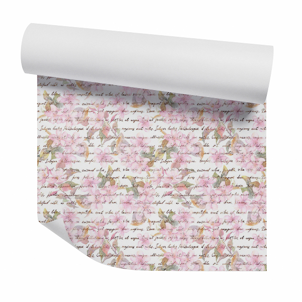Papier peint Fleurs pastel sous l'inscription