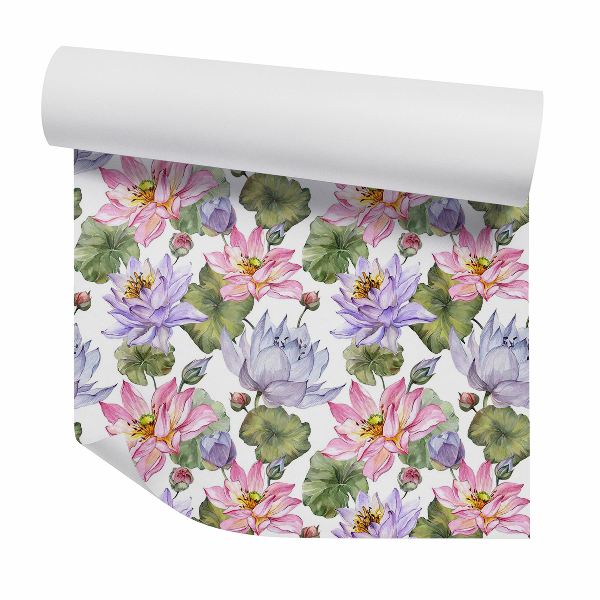 Papier peint Croquis de beaux lys colorés