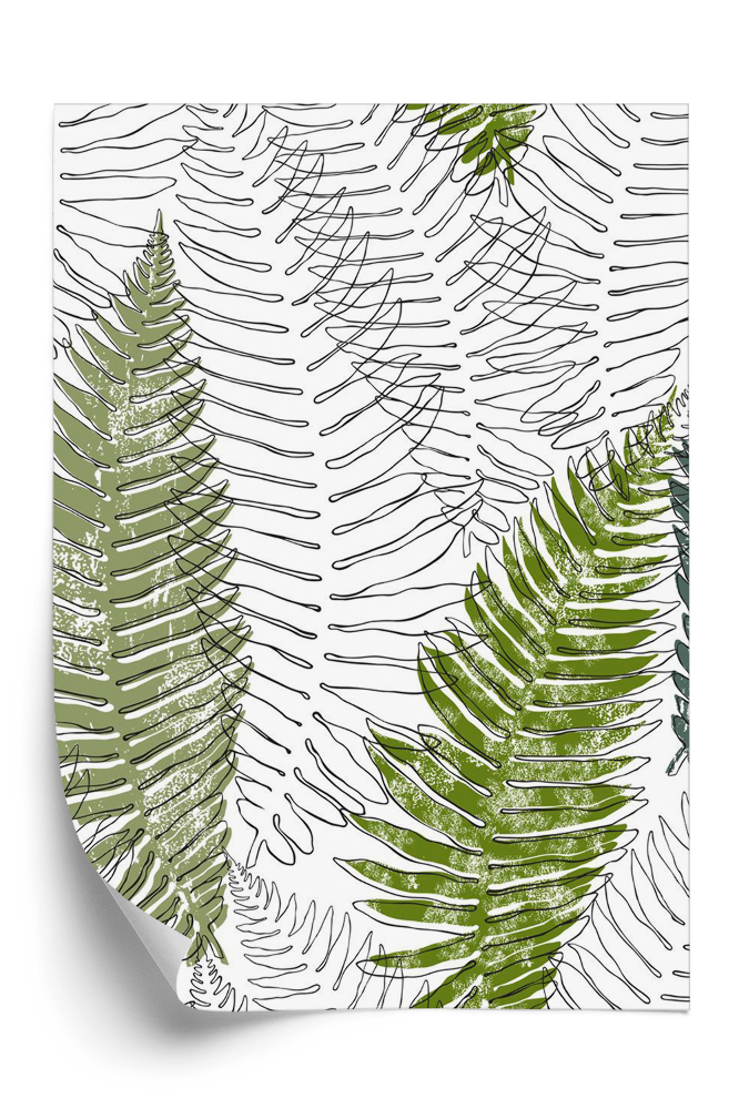 Papier peint Feuilles de fougère