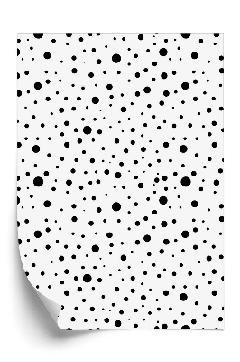 Papier peint Motif de points sur fond noir et blanc