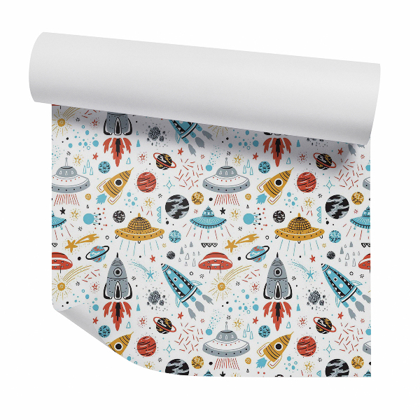 Papier peint Cosmos fusées planètes grand