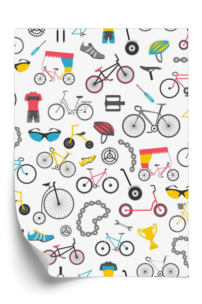 Papier peint Véhicules colorés