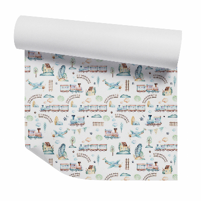 Papier peint Véhicules ferroviaires pour garçon