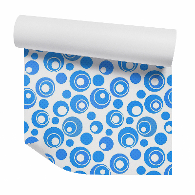 Papier peint Cercles abstraits bleus sur fond blanc