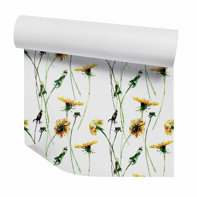 Papier peint Tournesols sur tiges