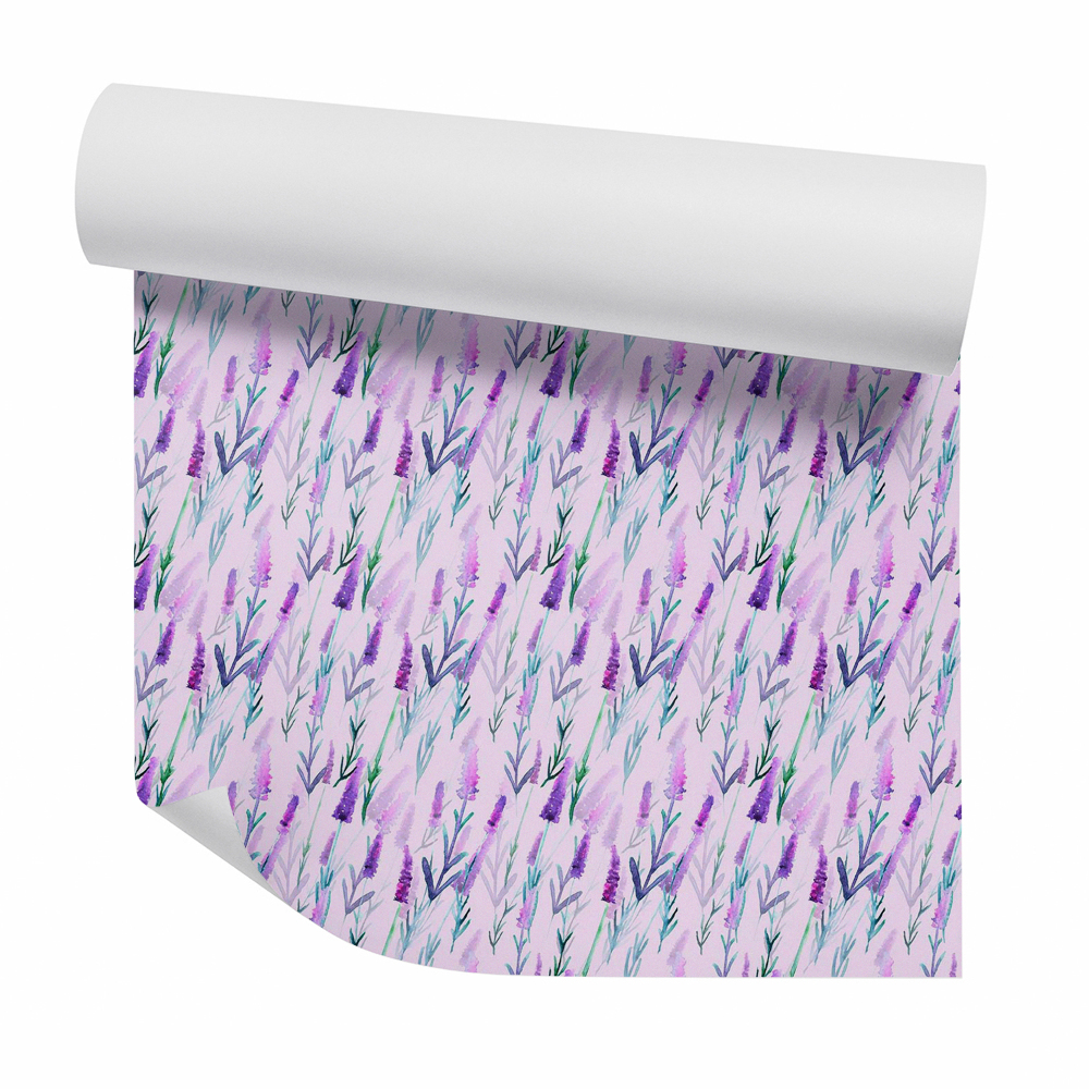Papier peint Abstraction de fleurs violettes fleurs de bleuet