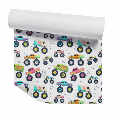 Papier peint Monster truck véhicules colorés