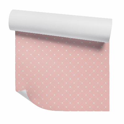 Papier peint Carreaux décoratifs roses avec motif