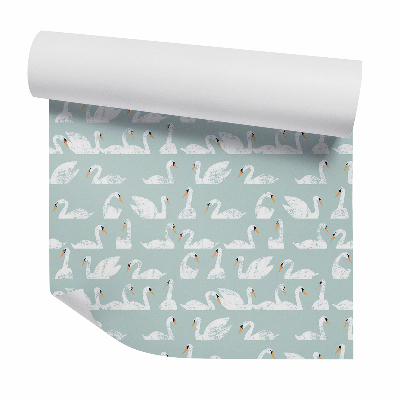 Papier peint Famille de cygnes