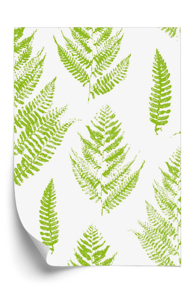 Papier peint Motif uniforme de feuilles de fougères