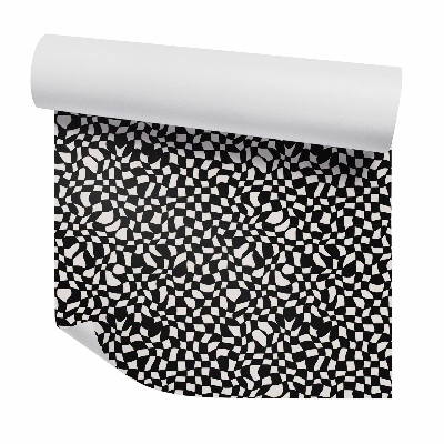 Papier peint Abstraction hypnotique en noir et blanc