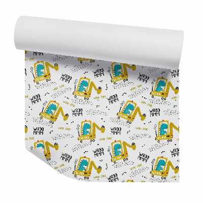 Papier peint Construction d'un dinosaure heureux