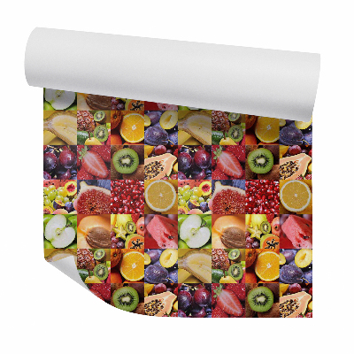 Papier peint Fruits mûrs dans des carrés