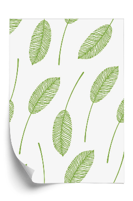 Papier peint Motif de feuilles exotiques
