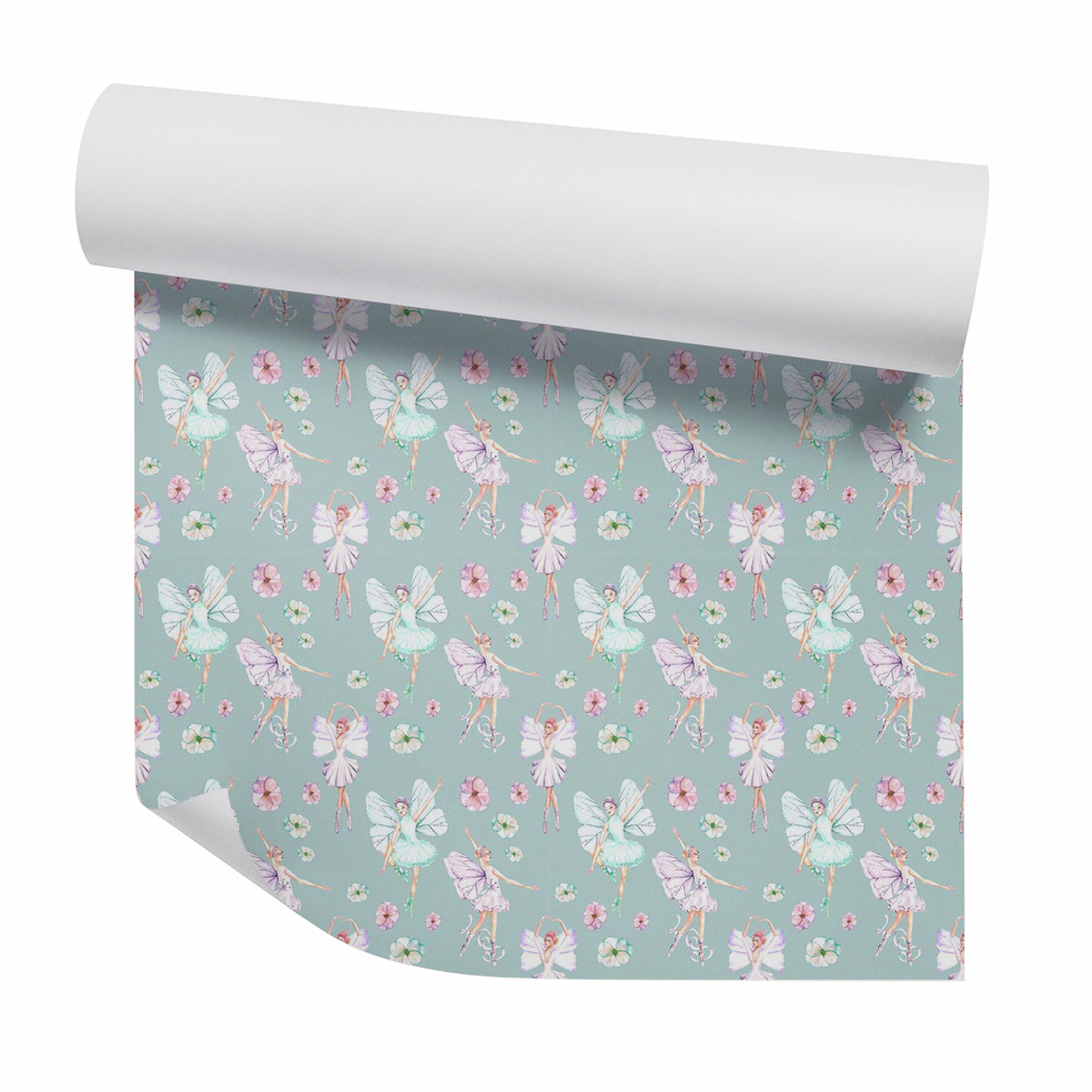 Papier peint Fées dansant parmi de belles fleurs