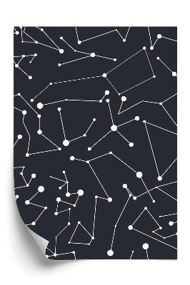 Papier peint Constellations sur fond noir