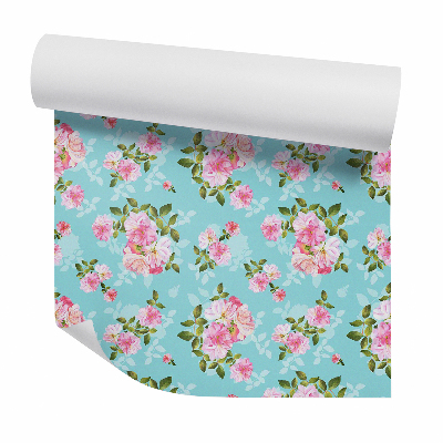 Papier peint Bouquets de fleurs roses abstraites