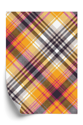 Papier peint Carreaux orange