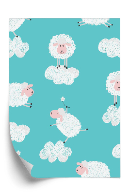 Papier peint Mouton dans les nuages