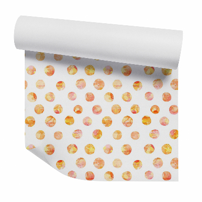 Papier peint Points d'aquarelle orange