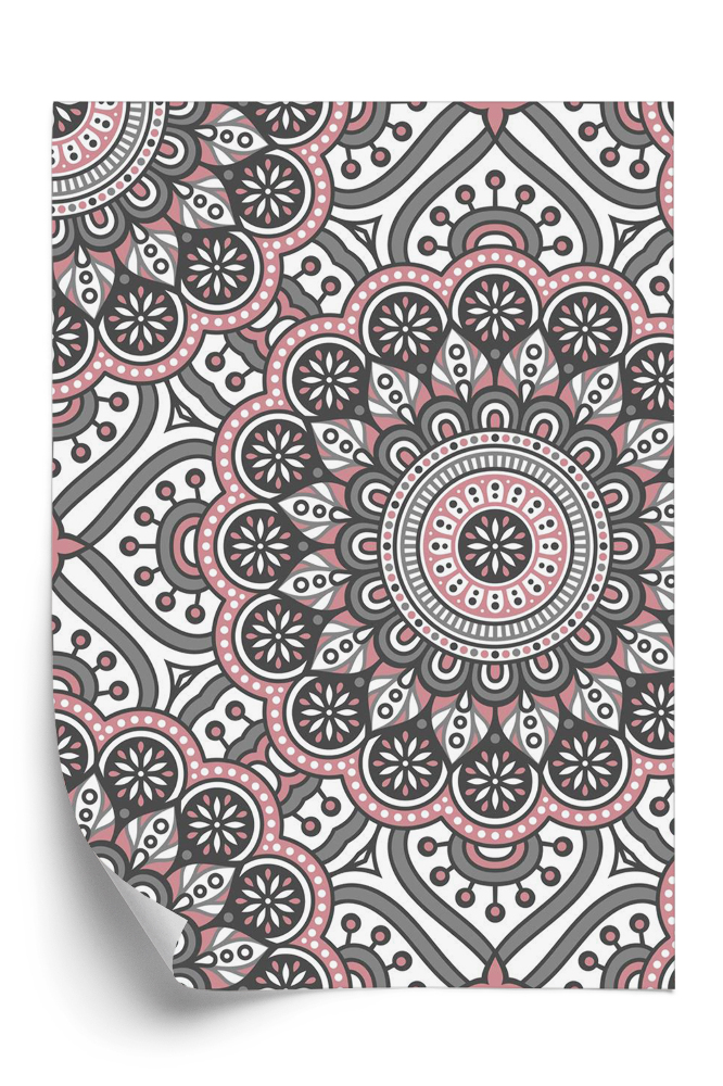 Papier peint Motif floral ethnique de mandala