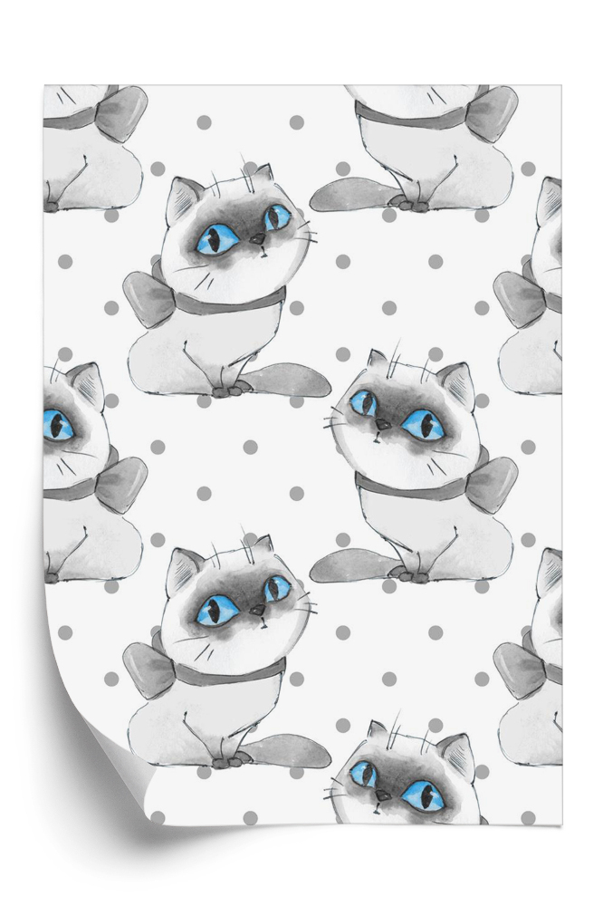 Papier peint Chaton mignon de dessin animé