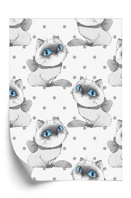 Papier peint Chaton mignon de dessin animé