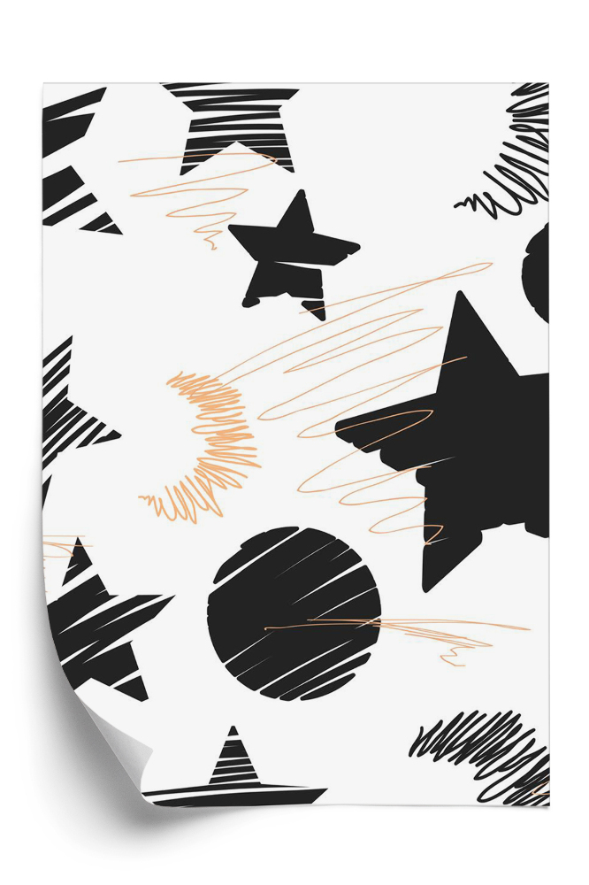 Papier peint Étoiles et lunes