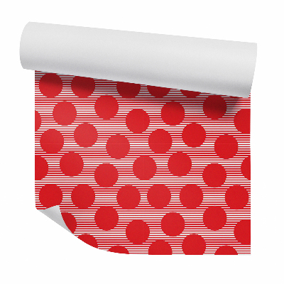 Papier peint Gros points rouges