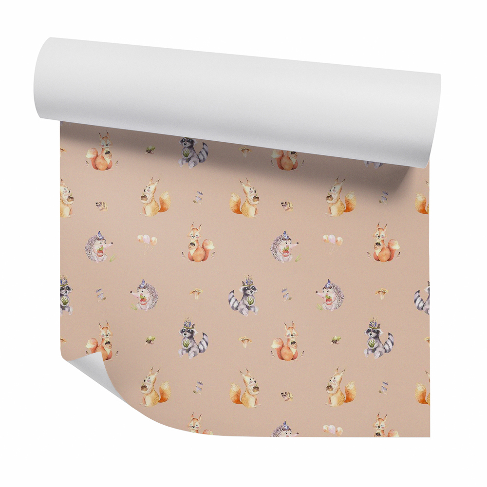 Papier peint Jeunes animaux de la forêt en plumes