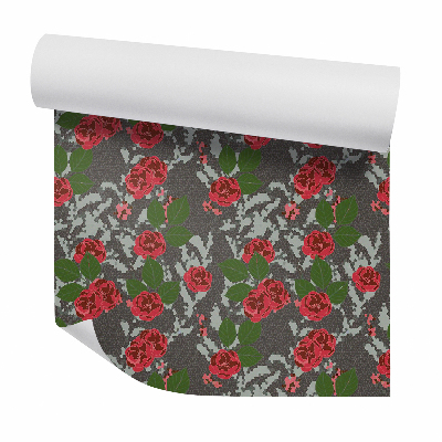 Papier peint Motif abstrait de roses