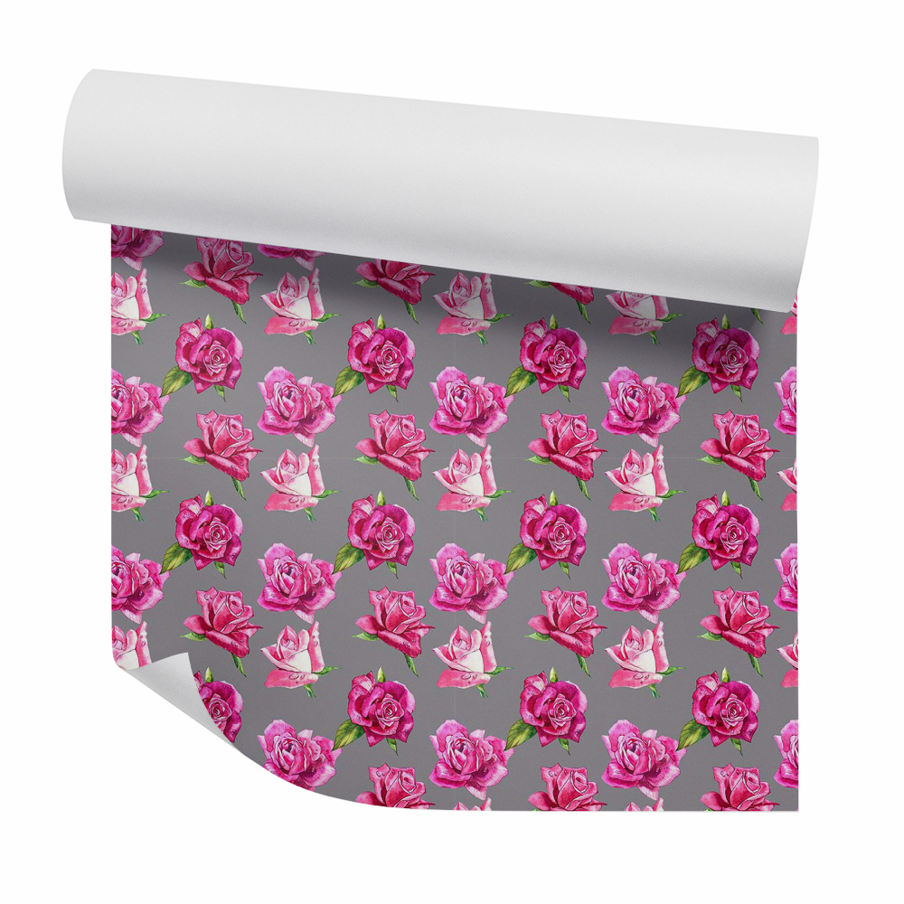 Papier peint Motif de fleurs roses