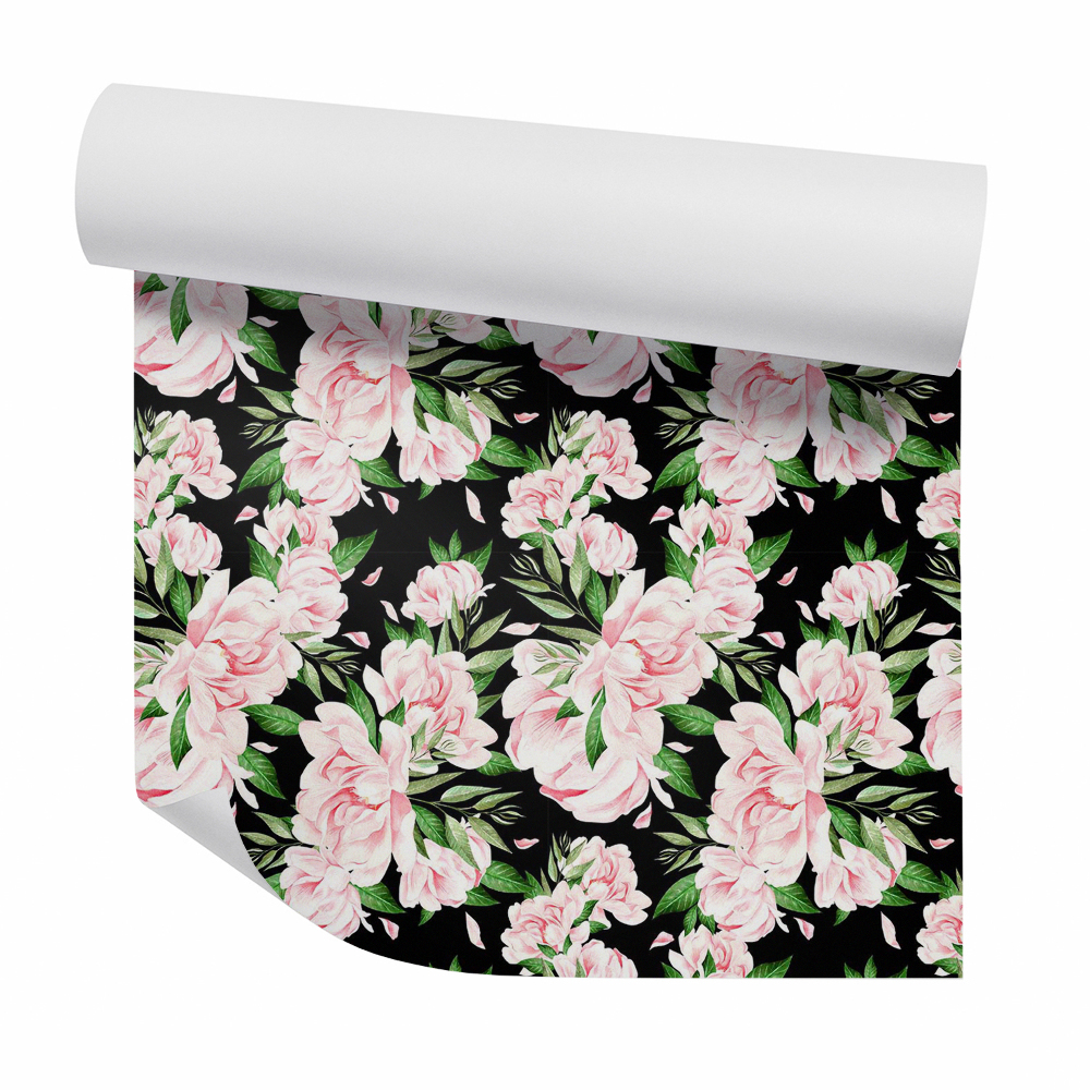 Papier peint Fleurs roses abstraites