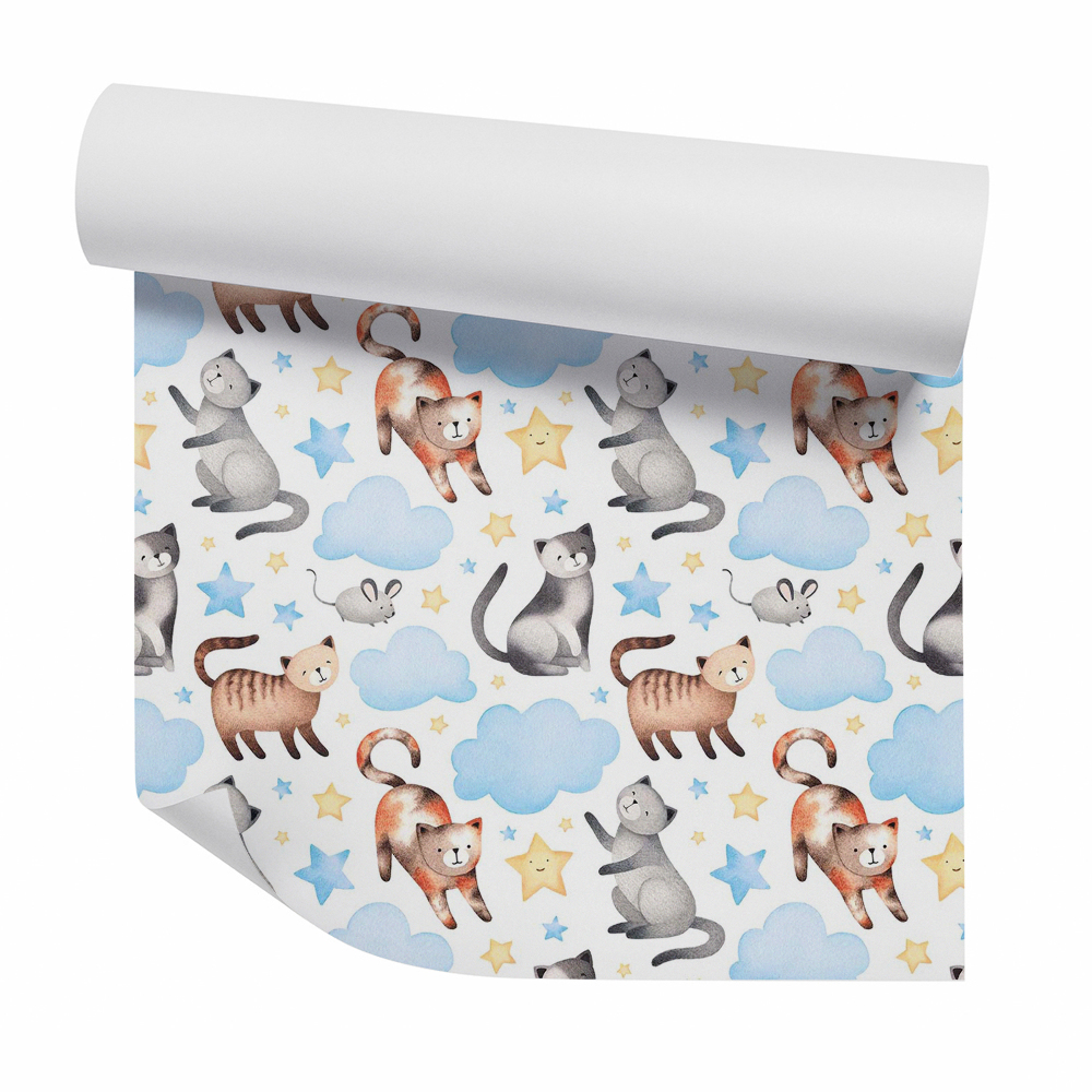 Papier peint Chats jouant dans les nuages