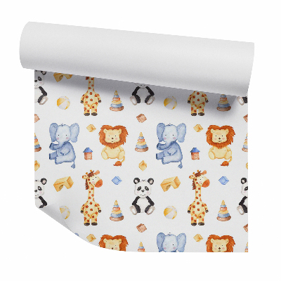 Papier peint Jouets d'enfants sur fond blanc