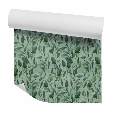 Papier peint Feuilles vertes à motif dense