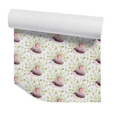 Papier peint Petit hérisson avec une pomme