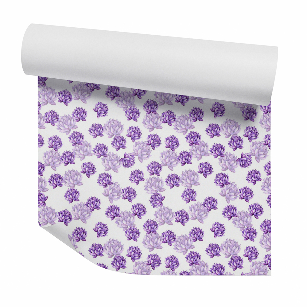 Papier peint Abstraction florale violette