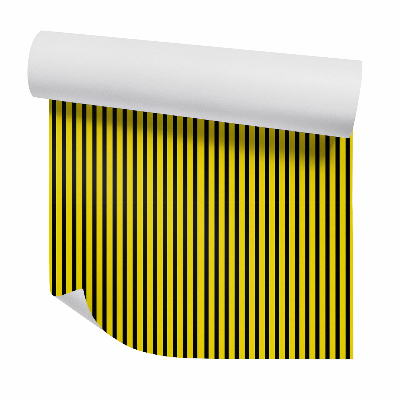 Papier peint Rayures jaunes verticales fond noir